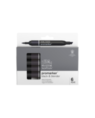 Winsor&Newtwon PROMARKER 6 Tons Noirs et Mélangeur
