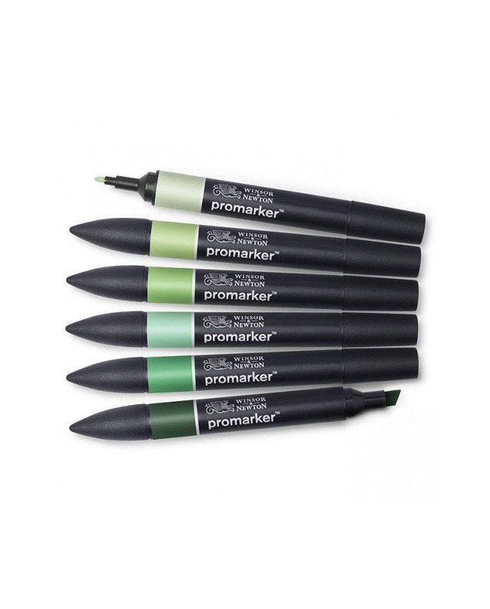 Winsor&Newton PROMARKER 6 Tons Verts Winsor&Newton PROMARKER 6 Tons Verts