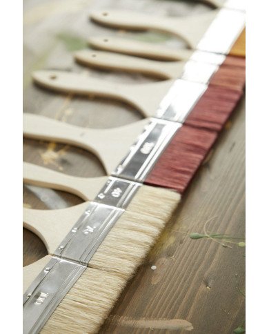 Pochette de 3 pinceaux Plats Polyamide Brun Pébéo