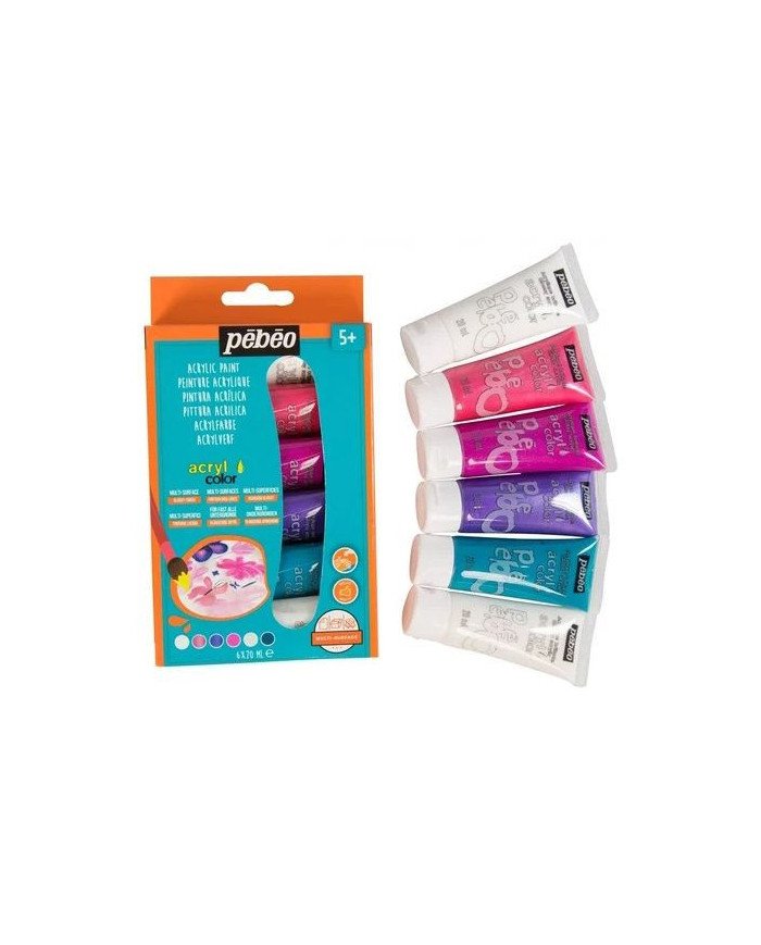 Kit Gouache Liquide 4 Tubes * 20ML Glitter PEBEO