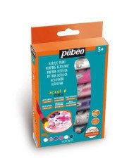 Kit Gouache Liquide 4 Tubes * 20ML Glitter PEBEO