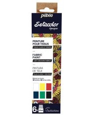 Set Initiation Setacolor Opaque Mat 20 Ml x6 pour Tissus PEBEO
