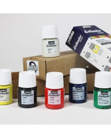 Set Initiation Setacolor Opaque Mat 20 Ml x6 pour Tissus PEBEO