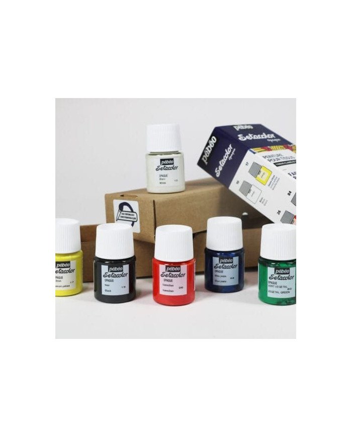 Set Initiation Setacolor Opaque Mat 20 Ml x6 pour Tissus PEBEO