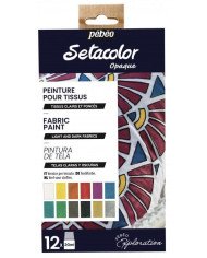 Set Exploration Setacolor Peinture pour Tissus 12 x 20 Ml PEBEO
