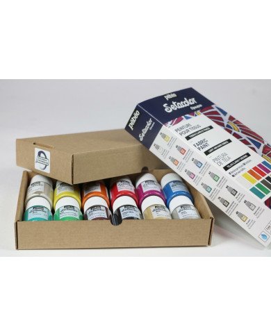 Set Exploration Setacolor Peinture pour Tissus 12 x 20 Ml PEBEO