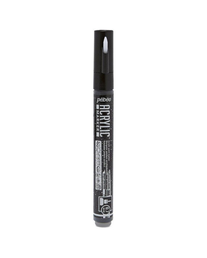 Acrylic Marker Pointe Extra Fine 0,7 Mm Noir Precieux PEBEO