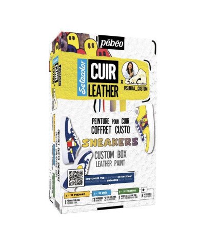 Coffret Custo Sneakers - Setacolor Cuir PEBEO Coffret Custo Sneakers - Setacolor Cuir PEBEO