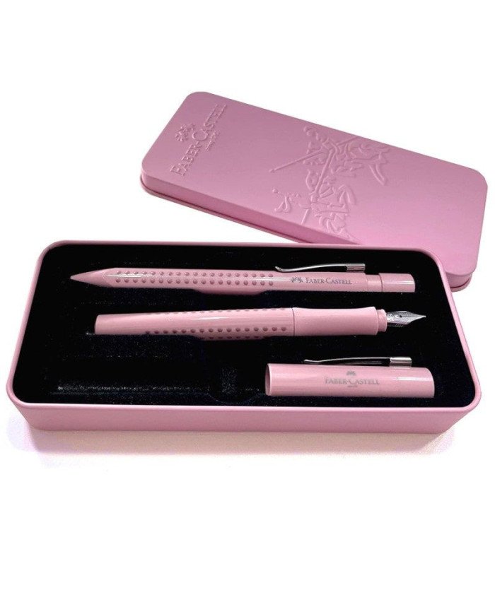 Ensemble Faber-Castell SP M et SB Grip 2010 rose shadows