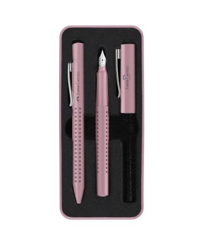 Ensemble Faber-Castell SP M et SB Grip 2010 rose shadows