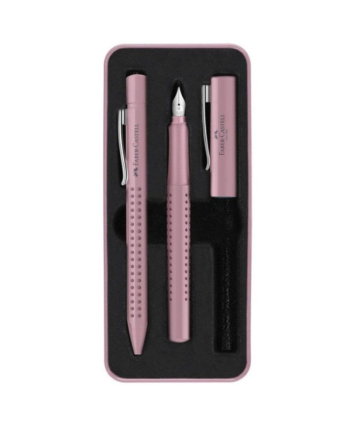 Ensemble Faber-Castell SP M et SB Grip 2010 rose shadows