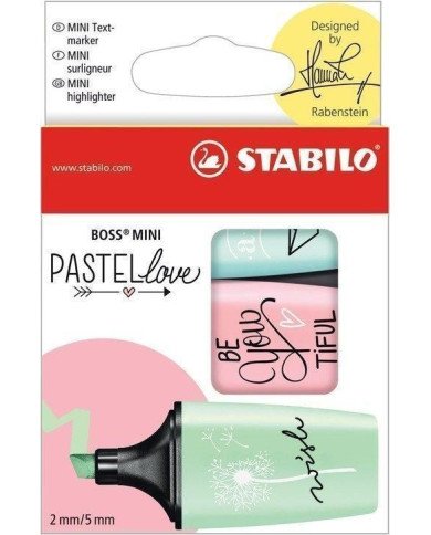 Stabilo Boss Mini Pastel 3 couleurs