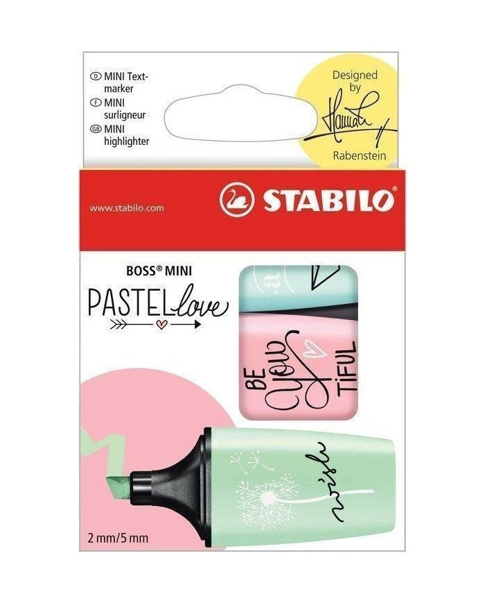 Stabilo Boss Mini Pastel 3 couleurs Stabilo Boss Mini Pastel 3 couleurs