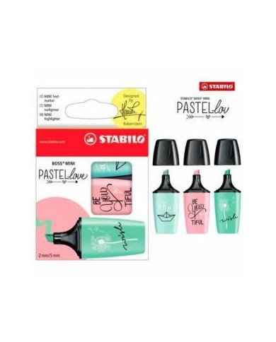 Stabilo Boss Mini Pastel 3 couleurs