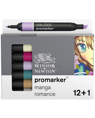 Set de 12+1 Promarker Winsor&Newton Manga Romance