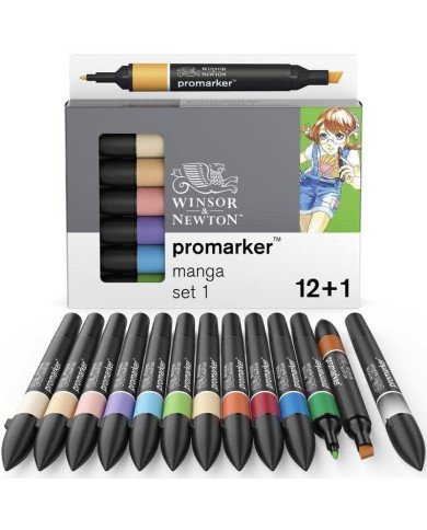 Set 12+1 Promarker Manga set 1 Winsor&Newton