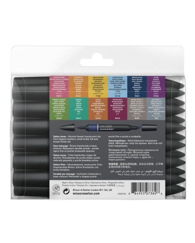 Set 12+1 Promarker Tattoo tones Winsor&Newton