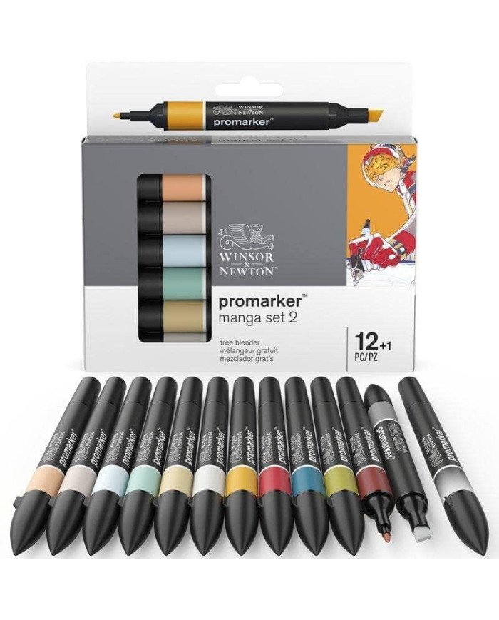 Set 12+1 Promarker Manga set 2 Winsor&Newton