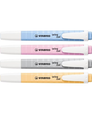 Pochette 4 surligneurs STABILO Swing cool