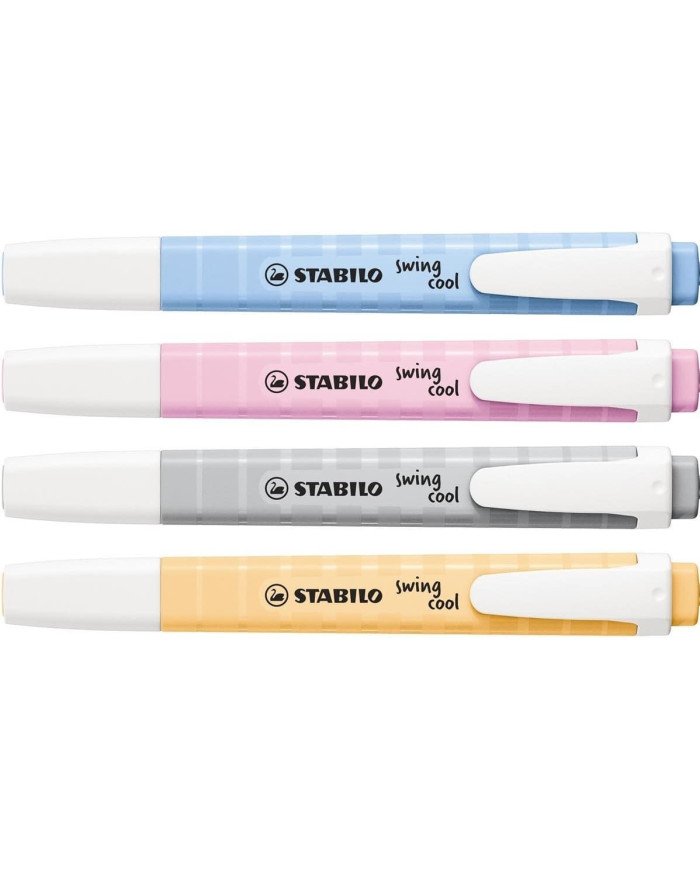 Pochette 4 surligneurs STABILO Swing cool