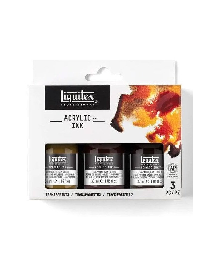 Encre Acrylique Set 3 Couleurs Transparentes LIQUITEX