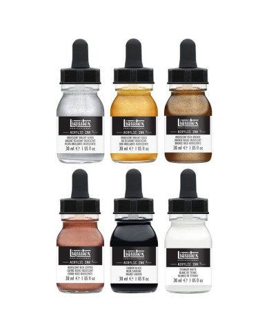 Encre Acrylique Set 6 Couleurs Transparentes LIQUITEX