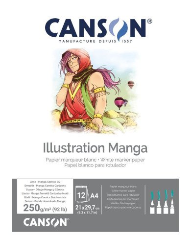 CANSON illustration BD, Manga, Comics A4 250g/m²