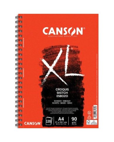 Albums spiralé XL Croquis A4 - 90g 120 feuilles