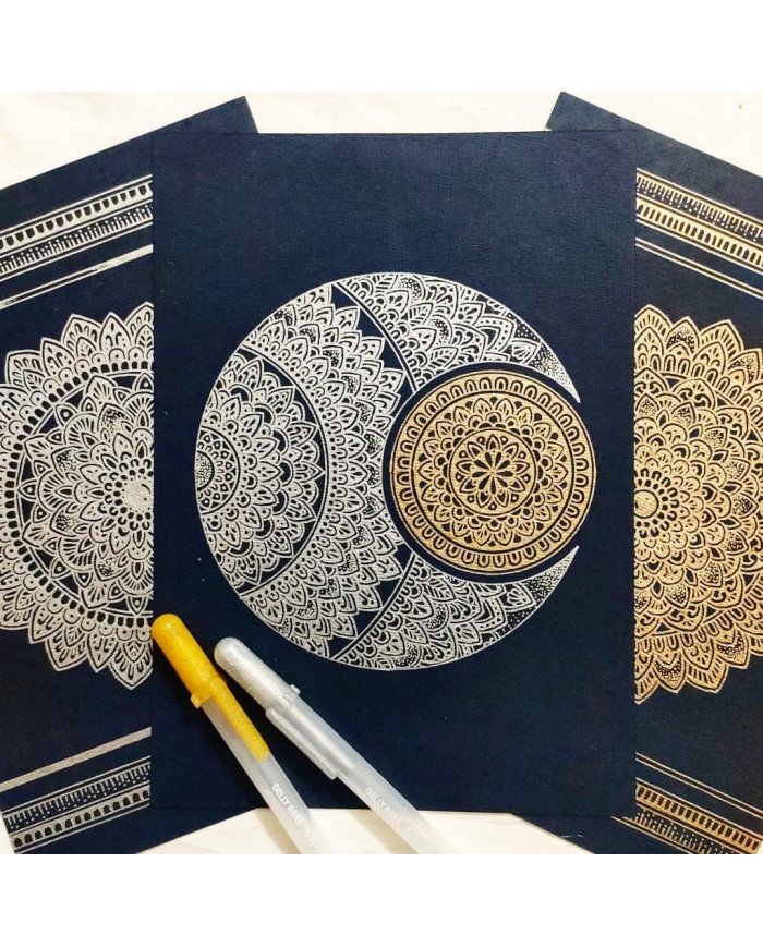 Stylo Gel Gelly Roll Metallique Doré Pointe Moyenne 4mm SAKURA