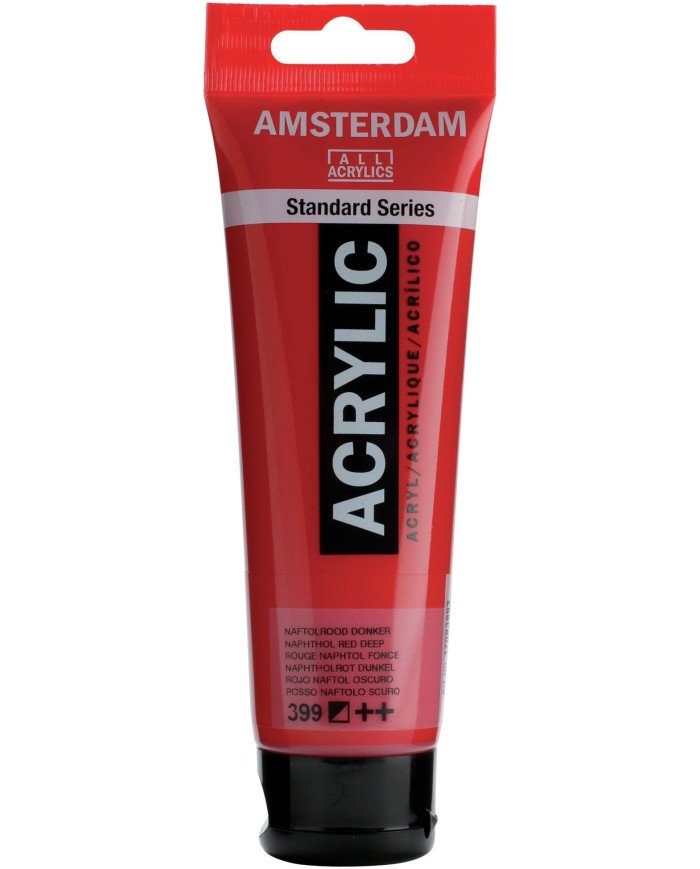 Standard Series Acrylique Tube 120 ml Rouge Naphtol Foncé 399 - Amsterdam