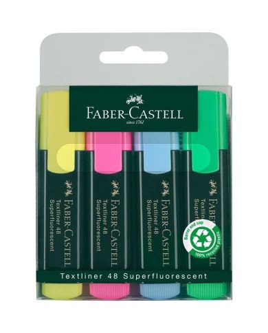 Surligneur Textliner 48 étui de 4 Faber-Castell