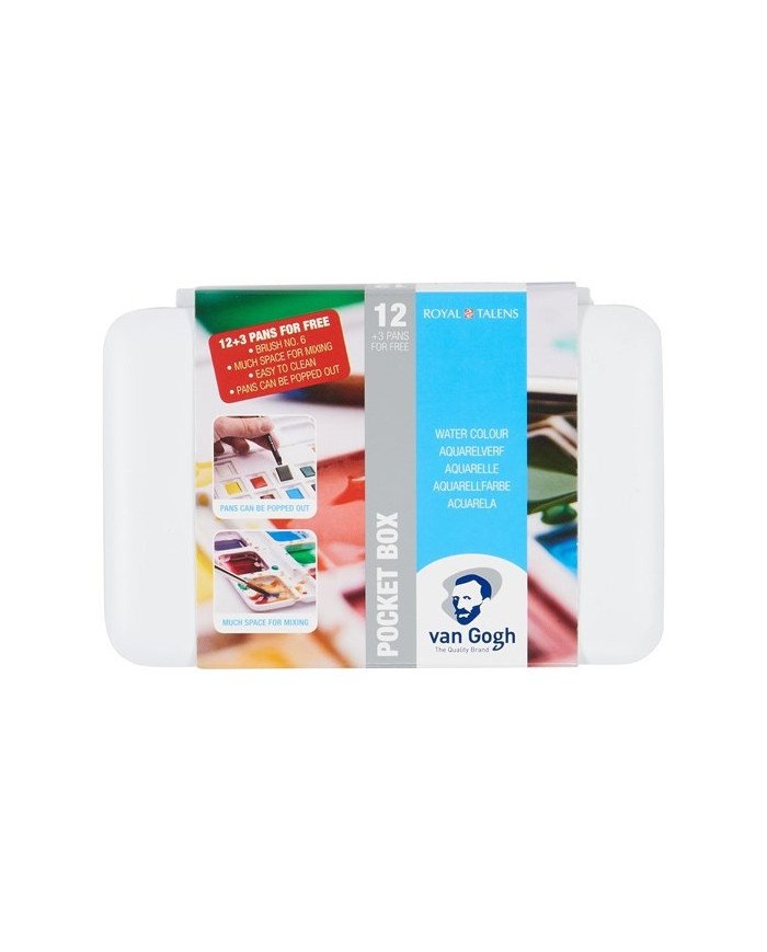 Le Libr'air - Boite d'aquarelles 12 Godets + 3 couleurs offertes - Van Gogh - Tunisie Le Libr'air - Boite d'aquarelles 12 Godets + 3 couleurs offertes - Van Gogh - Tunisie