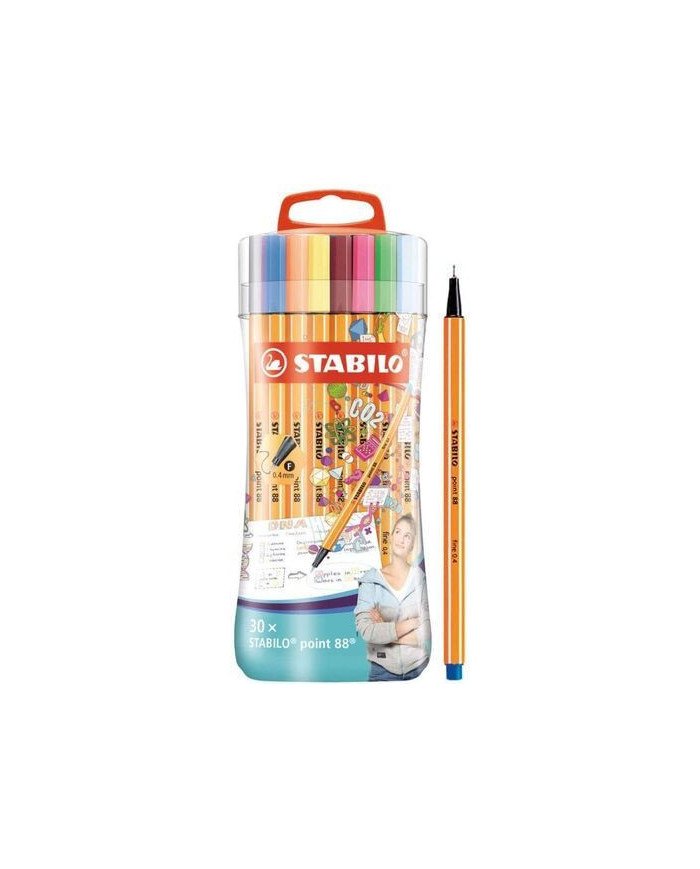 STABILO Point 88 Pochette de 30 couleurs