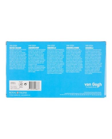 Le Libr'air - Set De Peinture à L'eau Avec 18 Couleurs En Godets et 2 Couleurs en Tube De 10 ml, Boîte en Plastique -  Van Gogh  Le Libr'air - Set De Peinture à L'eau Avec 18 Couleurs En Godets et 2 Couleurs en Tube De 10 ml, Boîte en Plastique -  Van Gogh