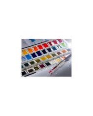 Le Libr'air - Set De Peinture à L'eau Avec 18 Couleurs En Godets et 2 Couleurs en Tube De 10 ml, Boîte en Plastique -  Van Gogh 