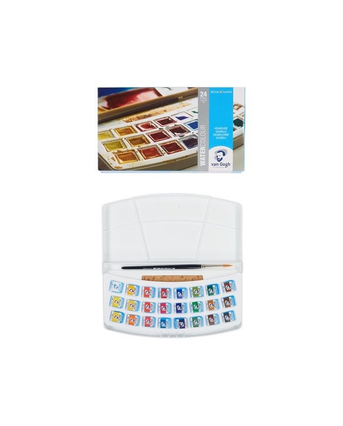 Le Libr'air - Peinture aquarelle 18 couleurs en godets et 2 couleurs en tube de 10 ml - Van Gogh - Tunisie