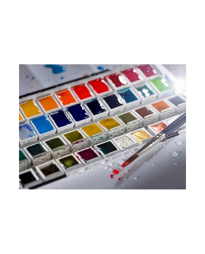 Le Libr'air - Peinture aquarelle 18 couleurs en godets et 2 couleurs en tube de 10 ml - Van Gogh - Tunisie