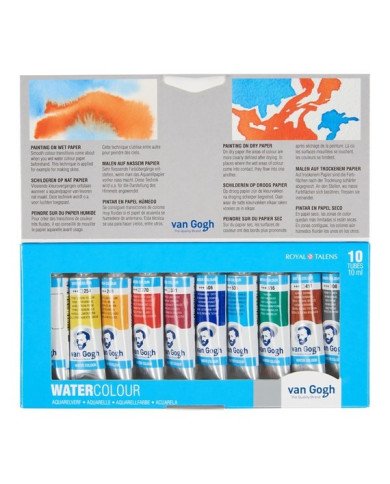 Le Libr'air - Boite de 10 Tubes Aquarelle - Van Gogh - Tunisie