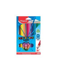 18 Crayons de couleurs "Color'peps strong" MAPED