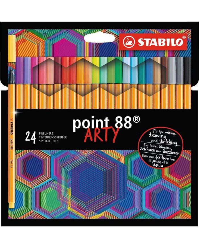 24 Stylos-feutres STABILO point 88 Arty