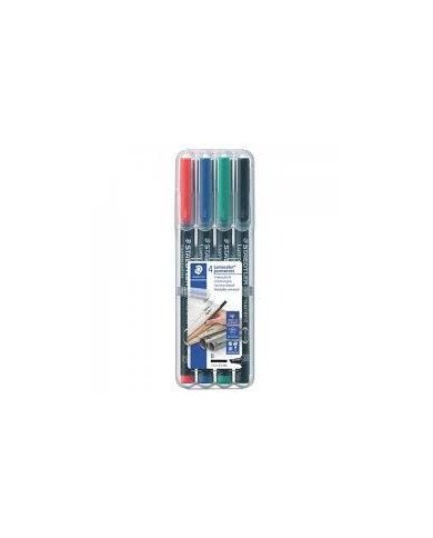 STAEDTLER 4 Marqueurs permanents 314B Lumocolor
